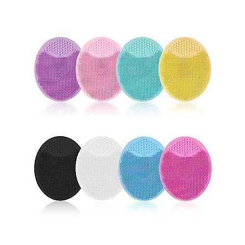Face Scrubber, 8 PCS Silicone Face Scrubber Exfoliator for Women, Face Cleansing Brush Blackhead Acne Pore Pad for Deep Cleaning Skin Care
