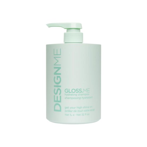GLOSS.ME Hydrating Shampoo by DESIGNME | Hemp & Argan Oil Shampoo Adds Softness & Shine | Straight, Wavy, or Curly Hair | Color-Safe Moisturizing for Dry Hair (32 Fl Oz (Pack of 1))