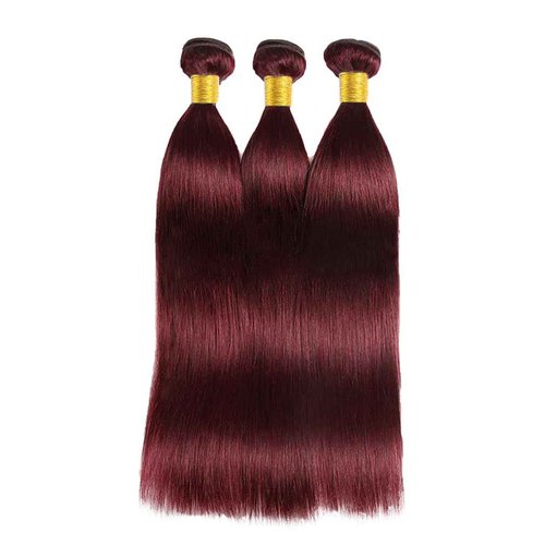 99J Human Hair Bundles Burgundy Straight Bundles Red Straight Human Hair Bundles Brazilian Unprocessed Virgin Hair 3 Bundles 30 30 30 Inch 99J Bundles Human Hair Extensions
