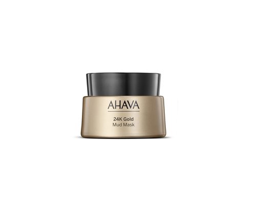 AHAVA 24K Gold Mineral Mud Mask - Luxury Mud Mask for Refined, Luminously Radiant Skin, Smoothes, Firms & Illuminates, includes 24K Gold, Osmoter, Dead Sea Mud, Matrixyl & Hyaluronic Acid, 1.7 Fl.Oz