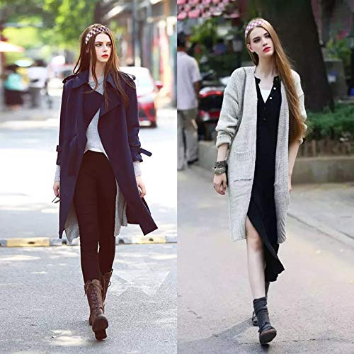 6 Pcs 0.8 inch Plaid Headband For Women Printed Stripe Hair Bands for Girls Fabric Ribbon Hard Head Piece Satin Wrapped Hairband