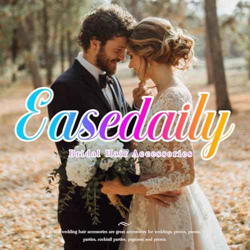 Easedaily Bride Wedding Hair Comb Silver Crystal Hair Pieces Rhinestone Headpieces Bridal Clip Side Combs Hair Accessories for Women and Girls