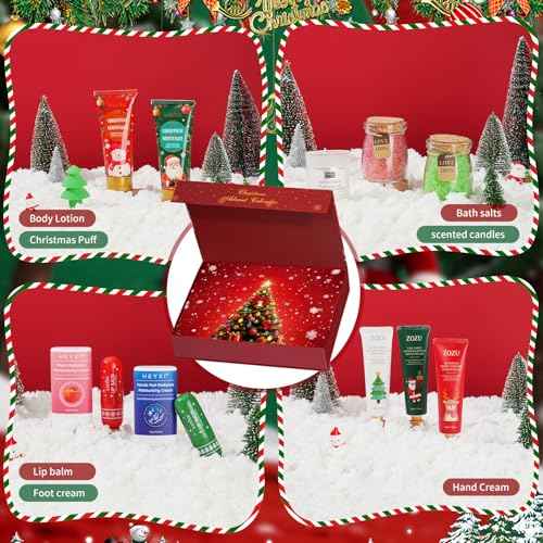 Beauty Advent Calendar 2025, Makeup Advent Calendar for Women, Teen Girls 24 Days, Bath and Body Gifts Sets, Christmas Gifts Baskets, Skincare Beauty Gift Baskets