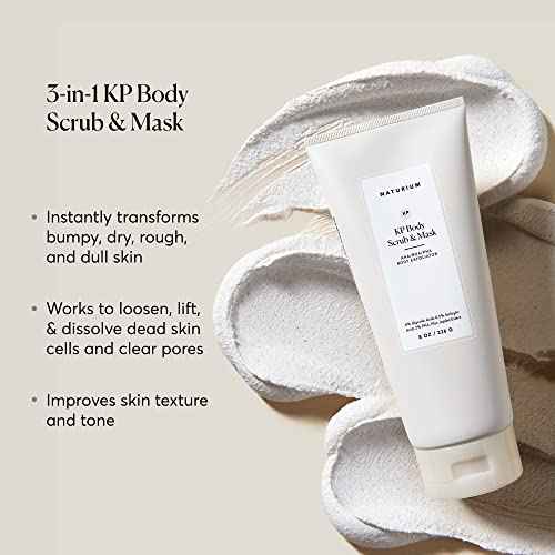 Naturium KP Body Scrub & Mask for Keratosis Pilaris, Bump Eraser Shower Scrub & Exfoliator for Skin, 8 oz