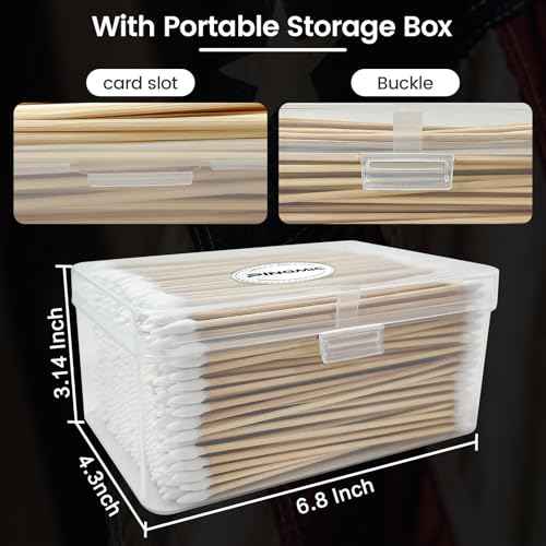 900/400PCS Double-Ended 6" Pointed Gun Cleaning Swabs - for Precision Firearm Cleaning and Applying, Gun Cleaning Supplies, Lint-Free and Highly Absorbent