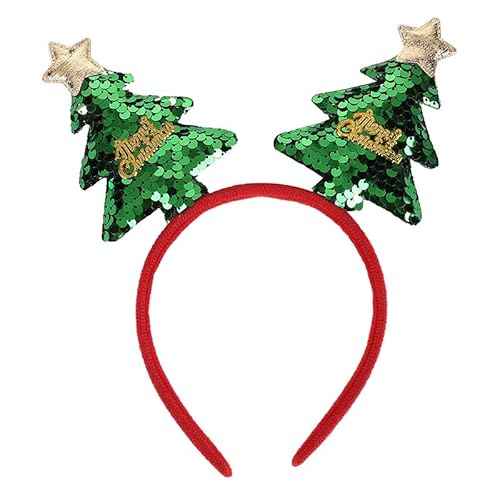 BELSITA 1Pcs Christmas Headbands for Kids Adults Christmas Hairbands Xmas Tree Head Hat Toppers for Christmas Holiday Party Hair Accessories Photos Booth Headdress Gift Supplies