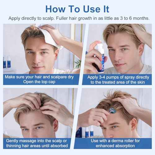 5% Minoxidil for Men and Women, Regrowth Serum, Extra Strength Spray for Hair Loss, Minoxidil 5 Percent, Thicker Healthier Hair, Beard Growth Kit, Topical Treatment, 60ml x 7 Bottles£¨Extra Strength£©