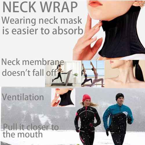 Neck braces for neck pain and support Chin strap for sleeping Neck wrinkle patches and double chin reducer stretcher (BLACK, M)