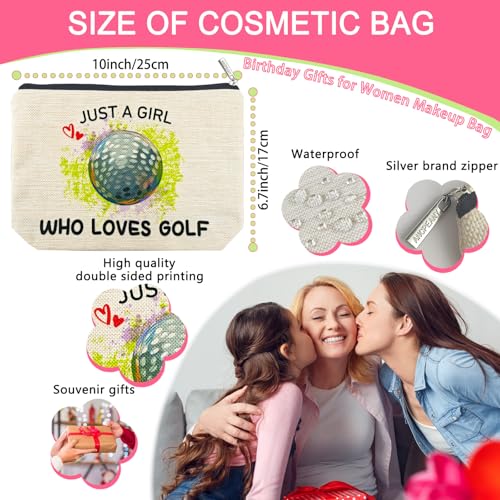 ancpeany Funny Golf Gifts for Women Golfers Small Makeup Bags, Golf Accessories for Women Unique, Personalized Golf Gifts for Golf Lovers, Girls, Ladies, Christmas Cosmetic Travel Pouch