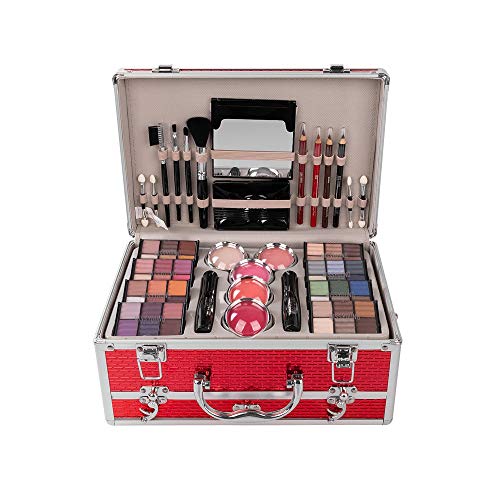 All-in-One Makeup Kit Gift Set Women Full Set Carry All Professional Make up Kit With Makeup Bag Lipgloss Lipstick Concealer Blush Foundation Face Powder Eyeshadow Palette Cosmetic Palette #10