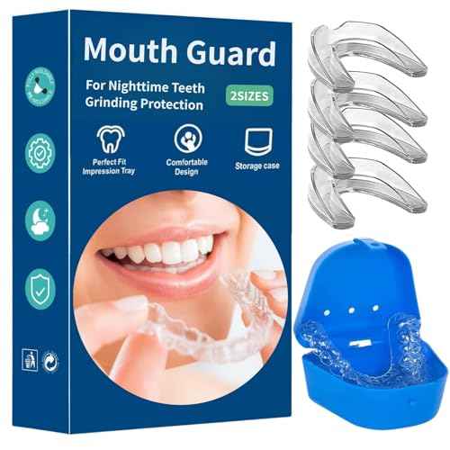 Mouth Guard for Clenching Teeth at Night, 4 Pack Night Guards for Teeth Grinding, Reusable Teeth Grinding Mouth Guard, Mouthguards for Grinding of Teeth