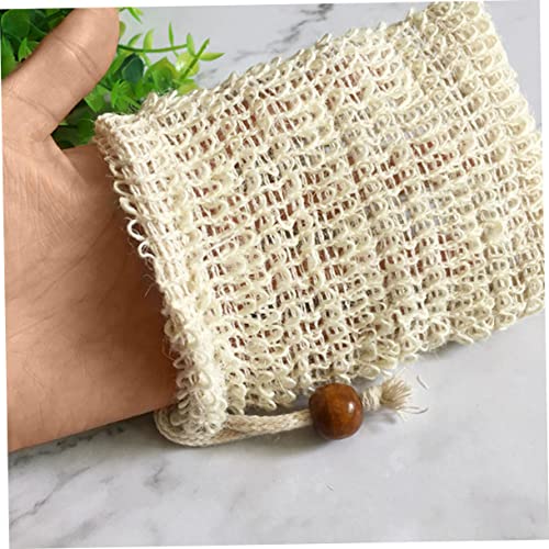 GALPADA 4pcs Cotton Linen Soap Storage Bags Drawstring Foaming Net Pouches for Home and Travel for Facial Cleansing and Bubble Making