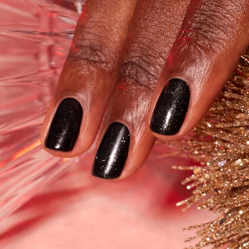 Manucurist Green Gift Set - 3 Vegan Nail Polish With Biodegradable Glitter - Black, Brown, Red Kit - Christmas Gifts for Women - Secret Santa - Holiday Gel Gift Box - Christmas Presents