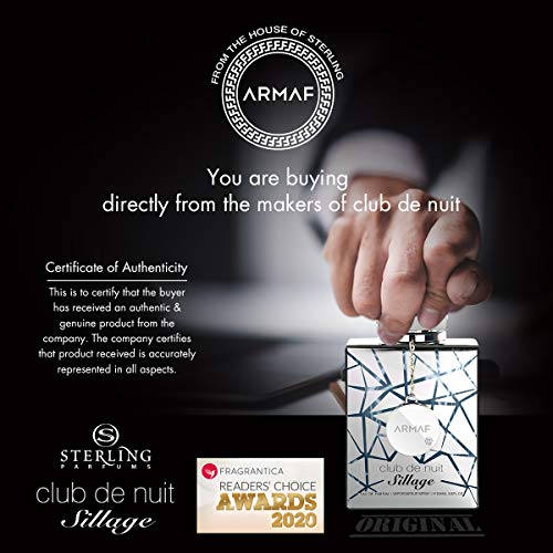 Armaf Club De Nuit Sillage For Unisex Eau de Parfum Spray, 3.6 Ounce