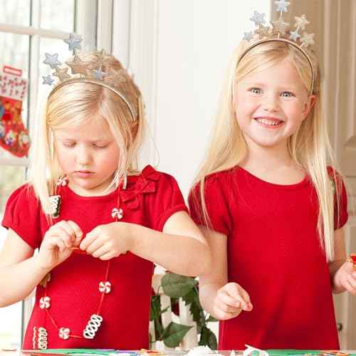 Glitter Star Headband, Pentagram Headbands Christmas Holiday Festival Party Headband Hair Accessories for Women Kids Adults