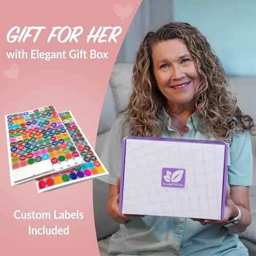 Essential Oil Organizer for 35 Bottles, Hard Shell Storage Case with Shelf Display Lid & Travel Handle, Fits 5ml/10ml/15ml, Roller Bottles, Compatible with Top Brands, Lavender