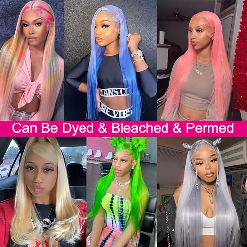 613 Frontal Straight 13x6 Transparent HD Lace Frontal Closure 12A Brazilian Virgin Remy Hair Free Part Ear to Ear Blonde Frontal Human Hair For Women Pre Plucked With Baby Hair 150% 16 Inch