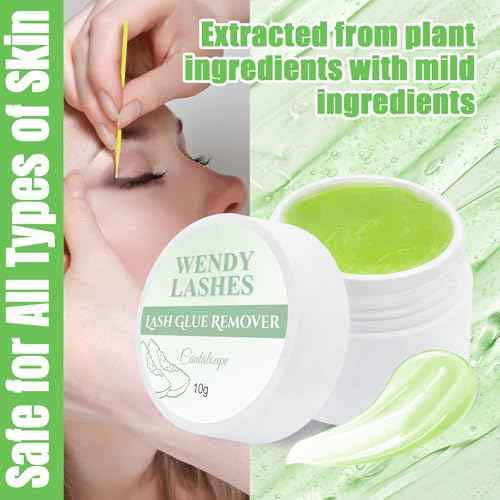 Wendy Lash Remover for Eyelash Extensions: Effectively Cluster Glue Remover Cream, Green Cantaloupe