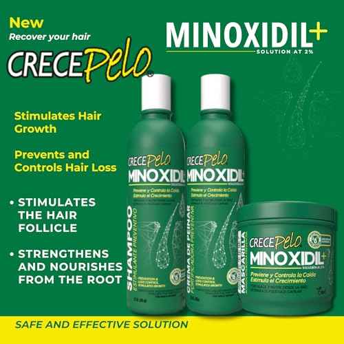Crece Pelo Hair Mask 16 oz with Minoxidil 2% ? Anti Hair Loss Deep Conditioner for Men & Women - Strength & Thickness - Stimulates Hair Regrowth & Repairs Damage - NDC: 78192-401