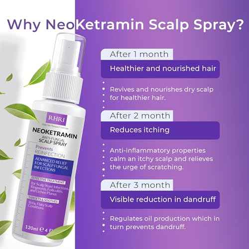 Neoketramin Anti Fungal Scalp Spray | Dandruff Treatment for Dandruff, Psoriasis & Folliculitis | Antifungal & Itchy Scalp Treatment for Dry, Irritated Scalp | Relief for Yeast Infections & Ringworm