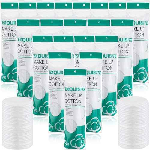 Maxcheck 2000 Pcs Cotton Rounds Bulk Exfoliating Rounds for Face Makeup Remover Cotton Facial Pads for Face Makeup Removal Toner Pads
