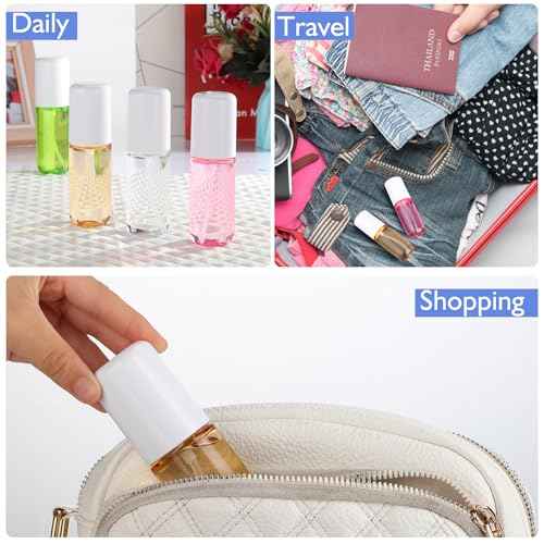 Travel Spray Bottles 1.35oz/40ml Fine Mist Empty Spray Bottles Mini Refillable Plastic Travel Bottle Set for Traveling and Outgoing