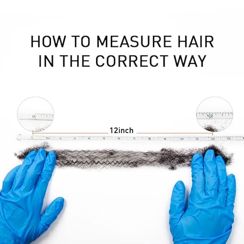 Tight Afro Kinky Bulk 100 £¥ Human Hair for Draedlock Extensions, Repair Locs, Twists and Braids (12 Inch, Natural Black)