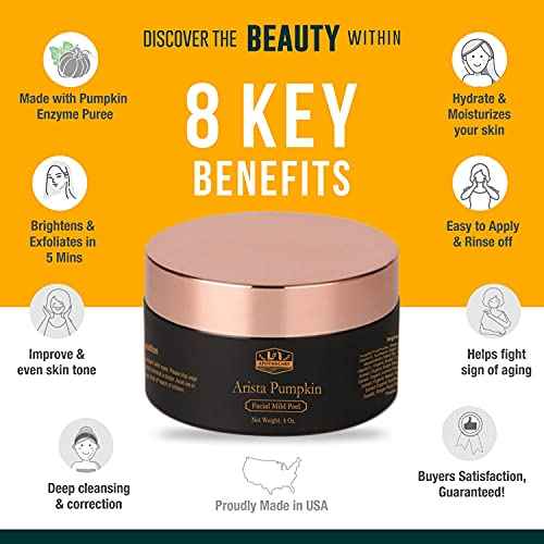 L&I Apothecary 4 fl. Oz. Arista Pumpkin Enzyme Mask - Exfoliating mask for Uneven tone, Fine lines and Dullness. Clarifying mask.