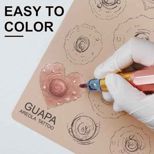 3PCS 3D Silicone Areola Tattoo Practice Pads ? 1.5mm Thick Realistic Tattoo Nipple Training Tool for Areola Temporary Tattoo Training (3PCS Pink Pad)