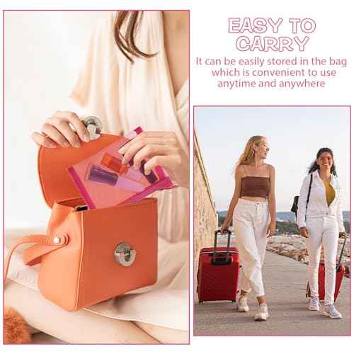 5 Pcs Mesh Zipper Pouch Bags, Small Makeup Bag for Purse Mini Zipper Mesh Bags Cosmetic Travel Toiletry Bag for Daily Toiletries Office Supplies & Cosmetics Travel Accessories