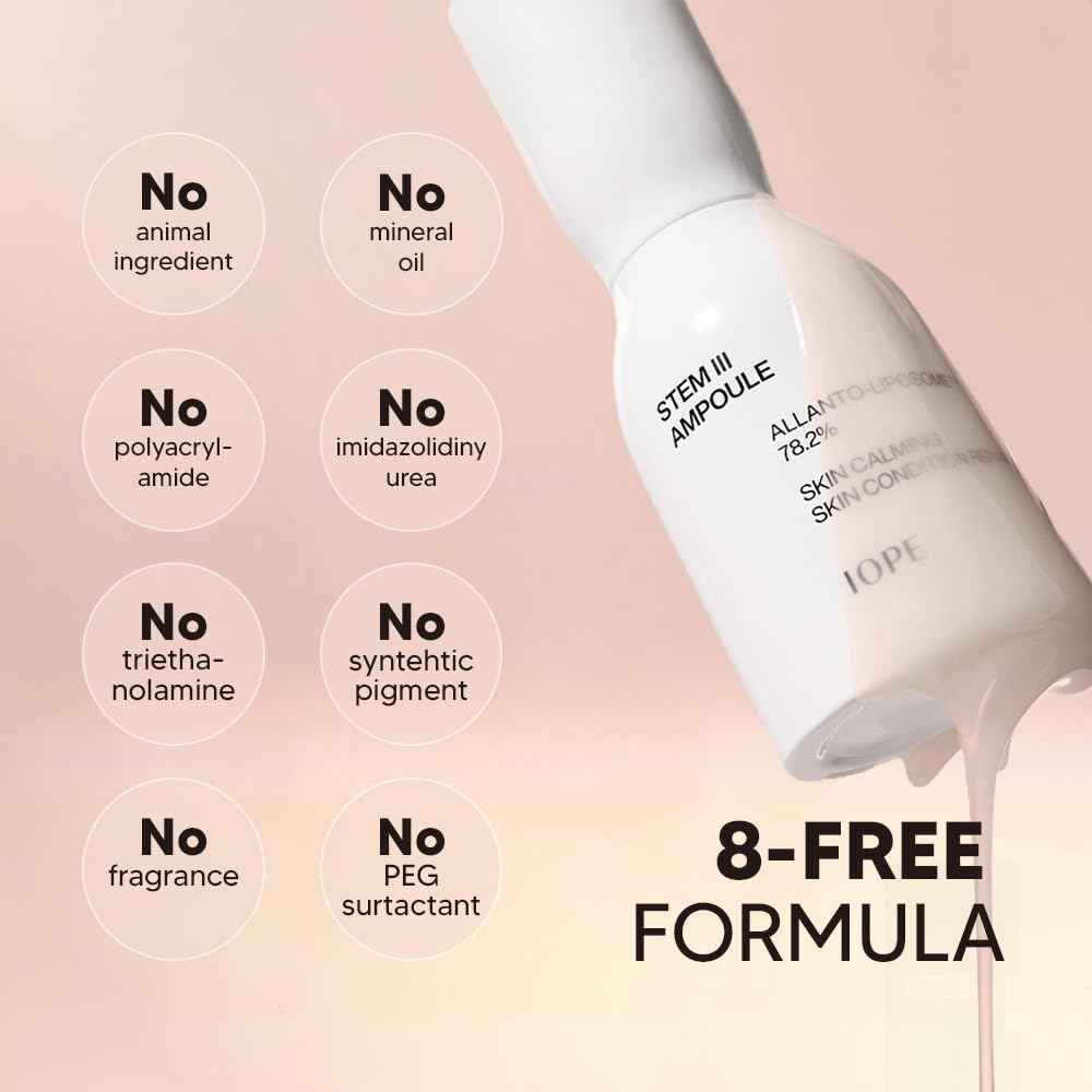 IOPE STEM III Face Serum | Anti-aging Facial Ampoule with Liposome & Niacinamide, Dermatologically Tested for Daily Hydrating and Firming, Fine Lines Wrinkle Care, Korean Skincare, 1.69 Fl Oz