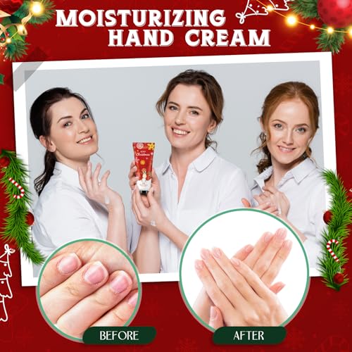72 Christmas Hand Cream Gift Set Christmas Stocking Stuffers Hand Cream Travel Size Care Cream Bulk Mini Hand Lotion for Dry Cracked Hands Employees Colleagues Teacher Gifts
