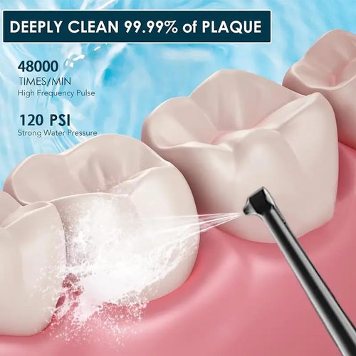 Carepik Electric Toothbrush with Water Flosser, Professional 2 in 1 Cordless Advanced Water Dental Flosser Toothbrush Combo, Portable for Travel and Home