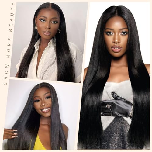 LICHANG 13x4 Lace Front Wigs Human Hair 200 Density 13x4 HD Frontal Human Hair Lace Front Wigs Straight HD Lace Front Wigs Human Hair Straight Glueless Wigs Human Hair Pre Plucked for Women 28 Inch