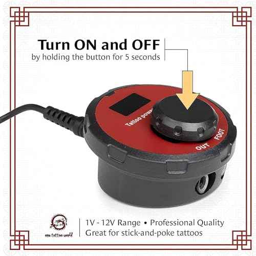 One Tattoo World - Rotary Tattoo Machine Kit, Gloves, Ink Caps, Paper, 20 x 5ml Inks, 20 Disposable Tattoo Cartridge Needles, and Power Supply, OTW-KPB01D