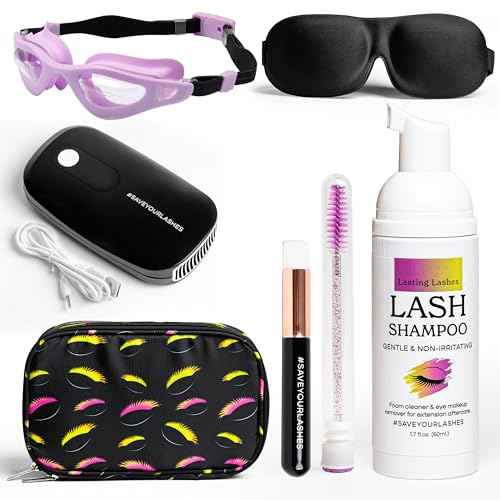 Lash Extension Care Kit | Lash Cleaning Kit | Lash Extension Supplies | Lash Shampoo Kit | Eyelash Sleeping Mask for Extensions | Lash Fan | Lash Bath Kit | Eyelash Shampoo