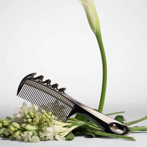 LOVE CHROME PG SCALP-GUASHA PREMIUM BLACK/Japanese artisan hair comb