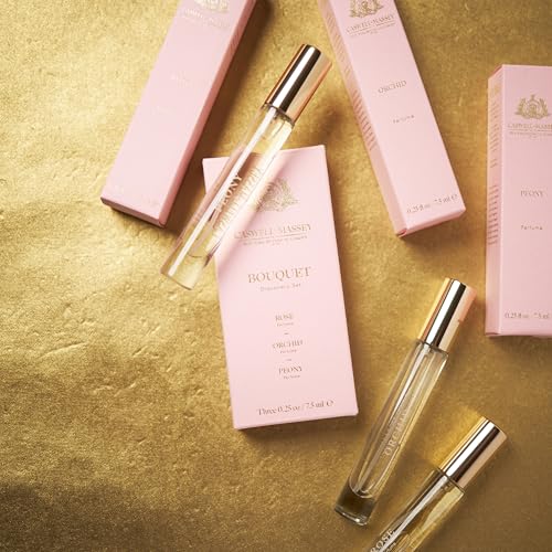 Caswell-Massey Bouquet Discovery Set ? Includes Peony, Orchid & Rose ? Travel Size Perfume for Women, Vibrant Floral Scents ? Botanical Perfume Gift Set ? Made in USA, 0.25 Fl Oz Each