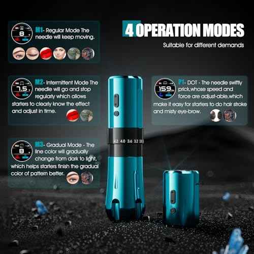 BIOMASER SUMMONER U7 Tattoo Gun Wireless Tattoo Machine Professional Rotary Tattoo Pen Machine Kit, OLED Display, 7 Strokes Length,RCA Jack for Tattoo artist