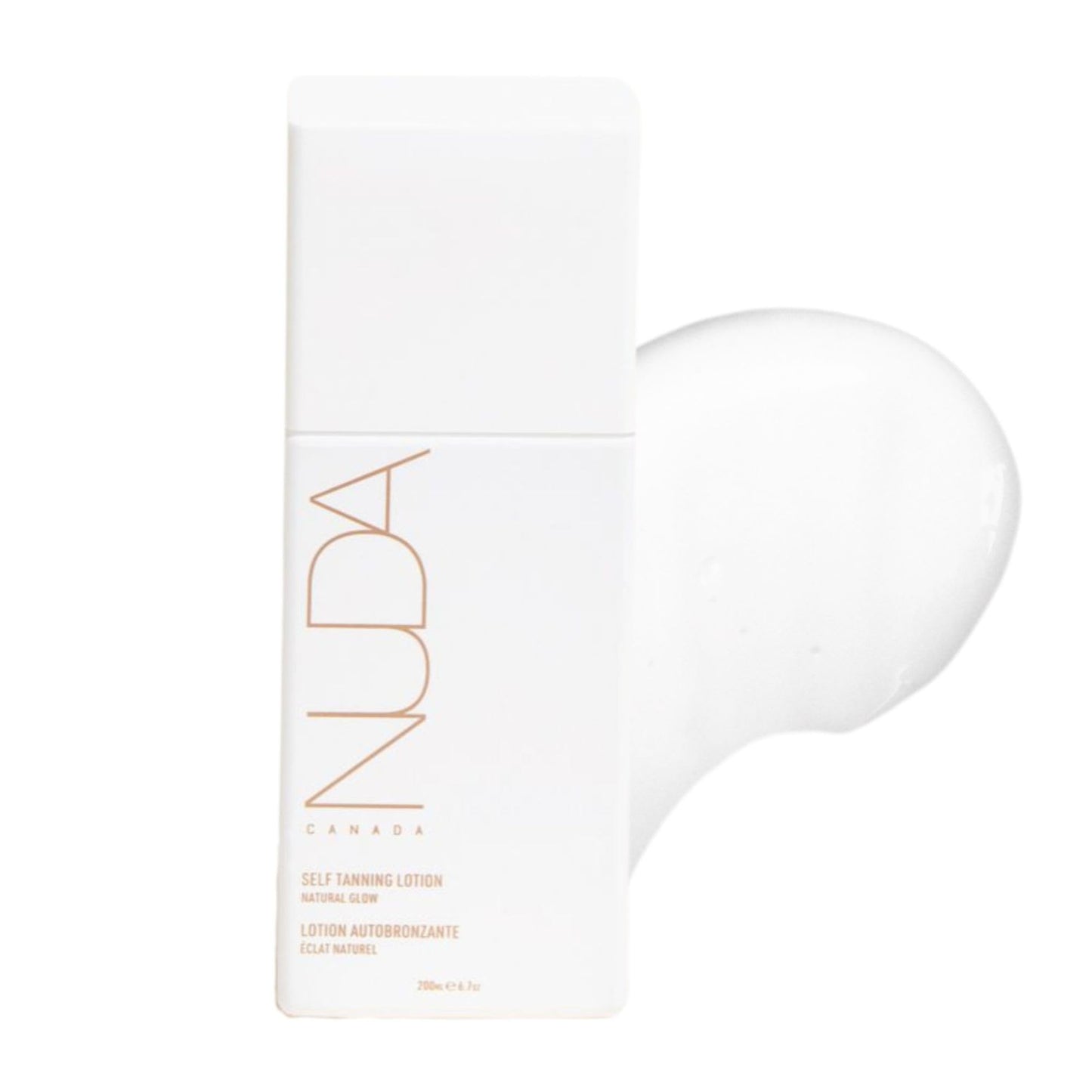 Nuda Self Tanning Lotion, Lightweight, Fast Drying, and Streak Free Gradual Self Tanner, Infused with Vitamin C, Shea Butter & Sodium Hyaluronate, Hydrating Sunless Tan, Vegan, Light to Medium, 6.7 Oz