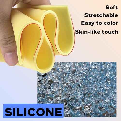 3Pcs 3MM Tattoo Practice Skin - 8"x12" Double Sides, Thick Silicone Fake Skin for Beginners and Artists