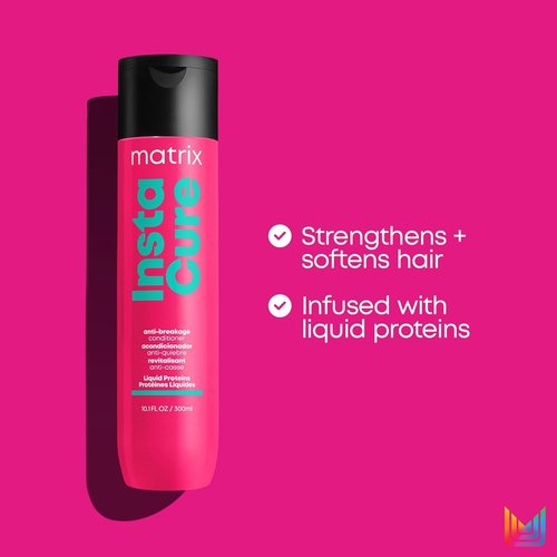 Matrix Instacure Anti-Breakage Shampoo & Conditioner Set | Repairs, Balances & Strengthens Hair | Reduces & Prevents Breakage & Frizz | For Dry, Damaged, Color Treated & Brittle Hair | Vegan