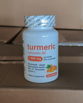 Turmeric & Vitamin C Supplement Capsules - 60 Count for Immune & Skin Support