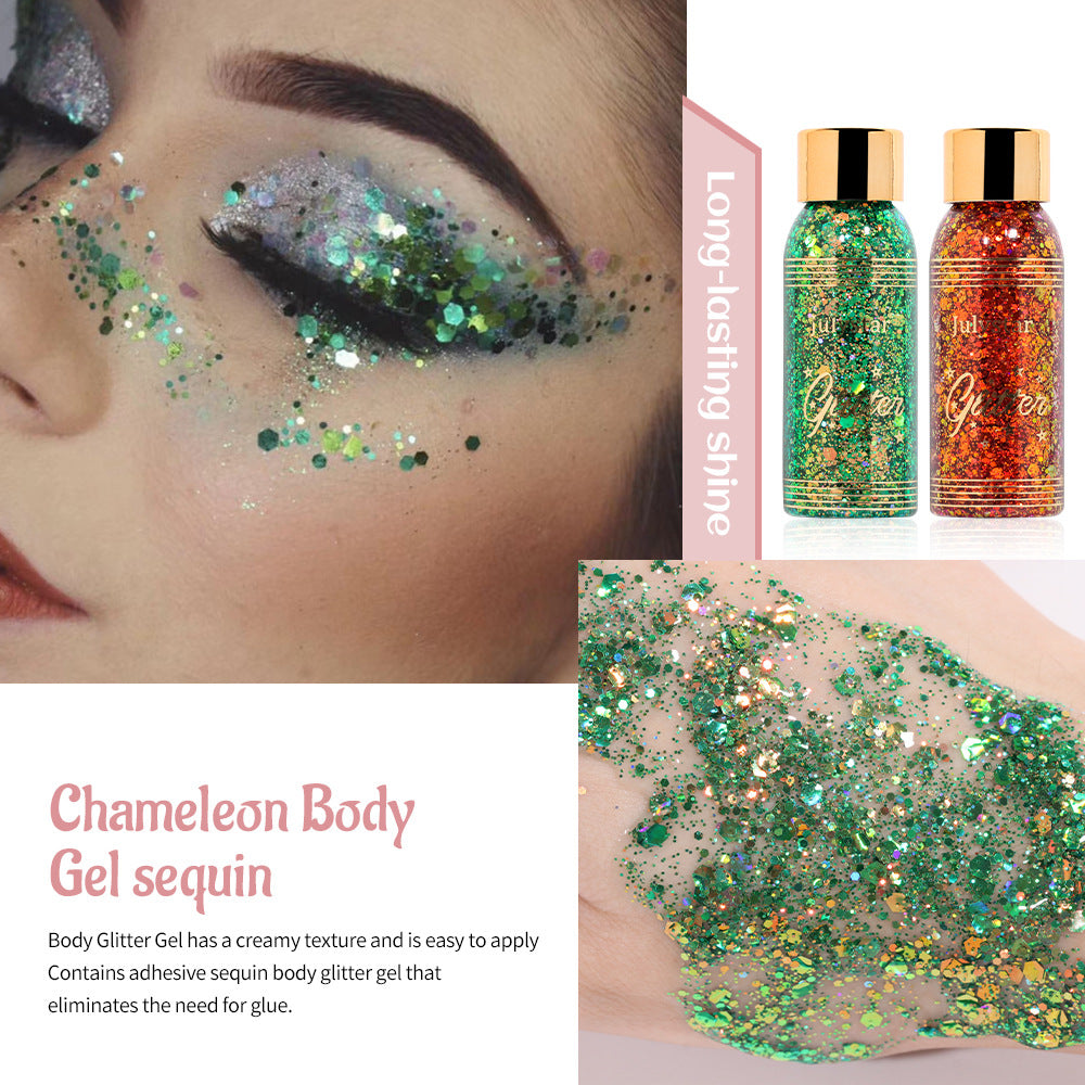 Chameleon Liquid Eyeshadow - High-Shine Glitter Gel for Face and Body