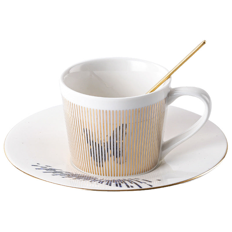 Dynamic Reflection Ceramic Coffee Cup - Elegant 240ml Home & Barware