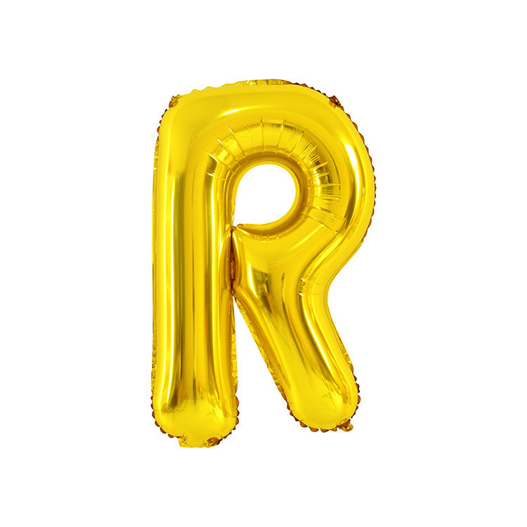 Gold Letter Balloon Set for Birthday Wedding Celebration - Aluminum Foil Party Decor