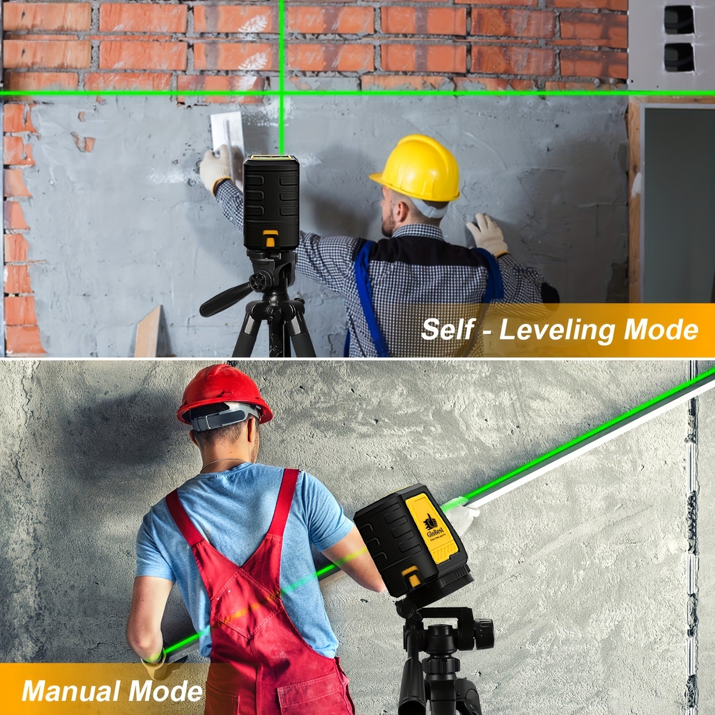 Laser Level 100Ft Self-Leveling Cross Line Green Beam with Magnetic Base