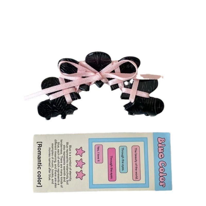 Ballet Ribbon Bow Barrette - Korean Style Acrylic Hair Clip