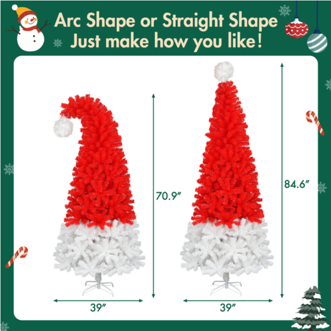 6FT Artificial Christmas Tree with LED Lights - Style 1