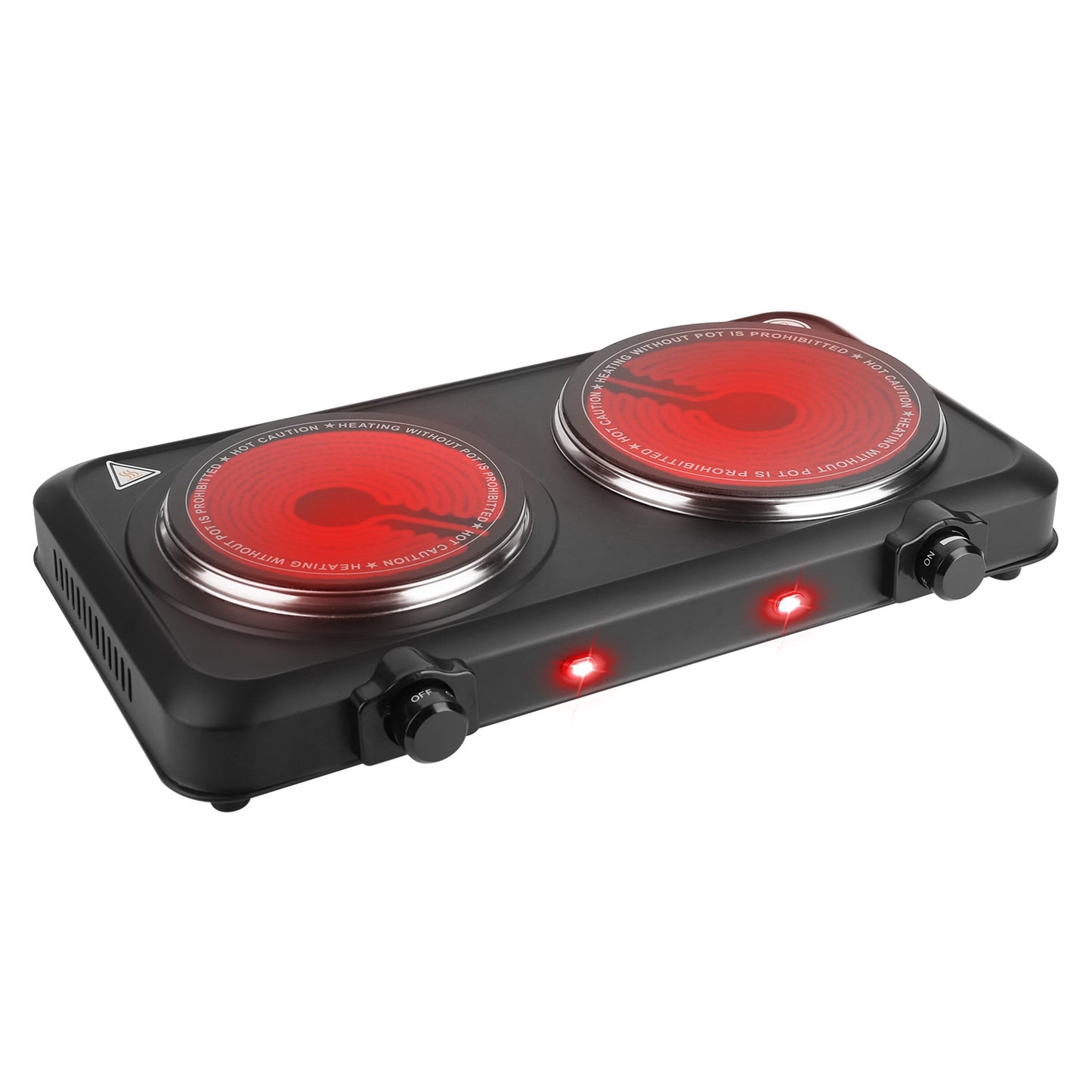 2000W Electric Infrared Dual Burner Hot Plate - Portable Cooking Stove